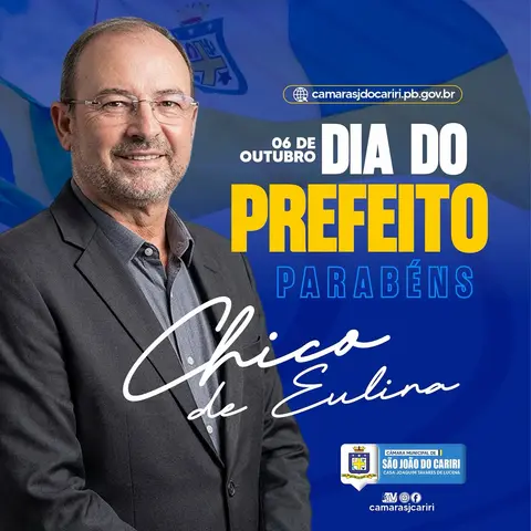 🏛️🙎🏼‍♂️ 6 de outubro | Dia do Prefeito