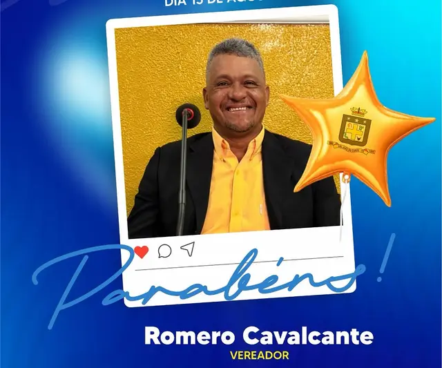 Câmara de São João do Cariri parabeniza vereador Romero Cavalcante pelo aniversário