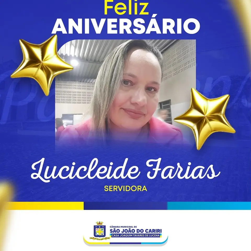 Câmara Parabeniza Lucicleide Farias por Aniversário e Dedicação ao Município