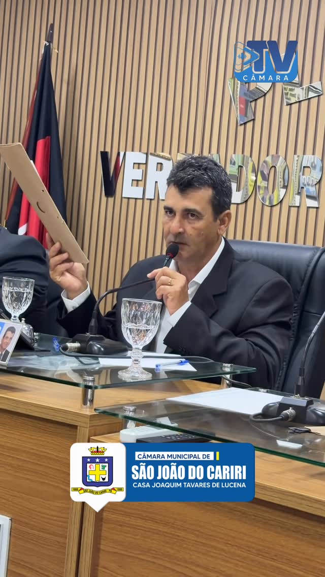 📍🎥 A Câmara Municipal de São João do Cariri realizou na noite desta segunda-feira a ú...