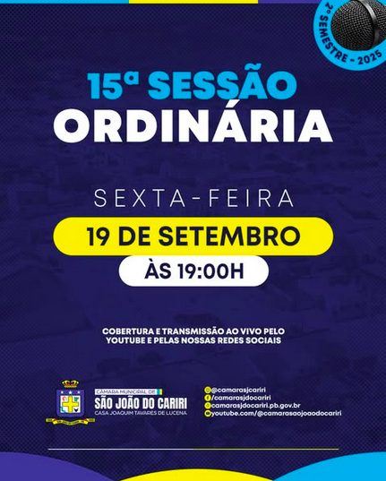 SESSÃO ORDINÁRIA
