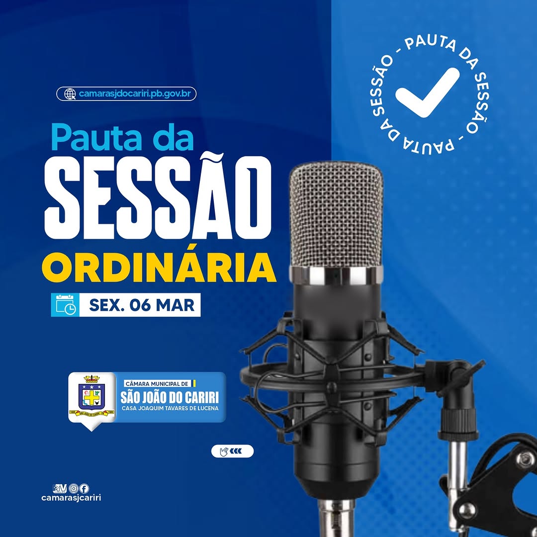 Câmara de São João do Cariri aprova importantes proposituras em 2ª sessão