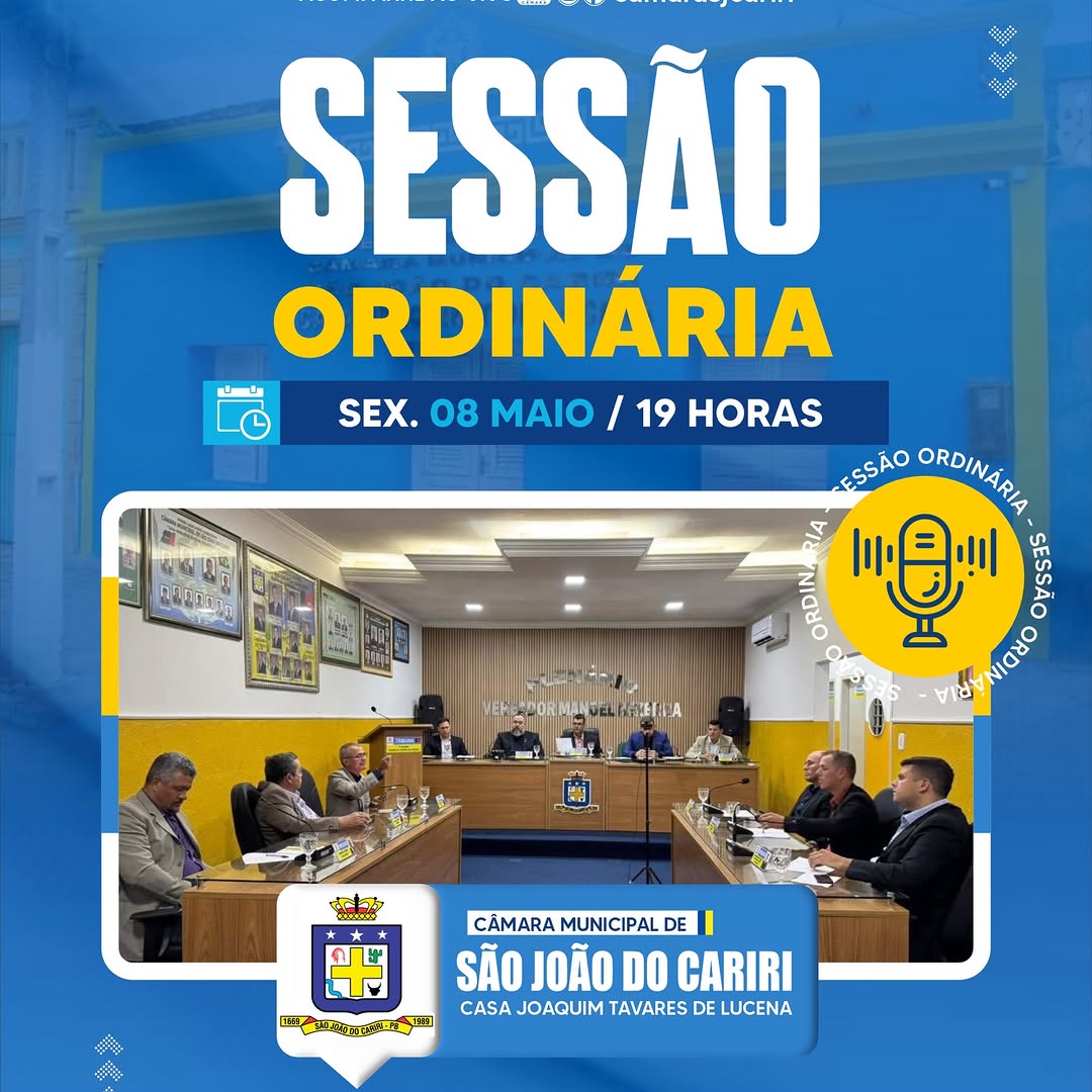 Parlamentares de São João do Cariri debatem pautas em 6ª Sessão Ordinária